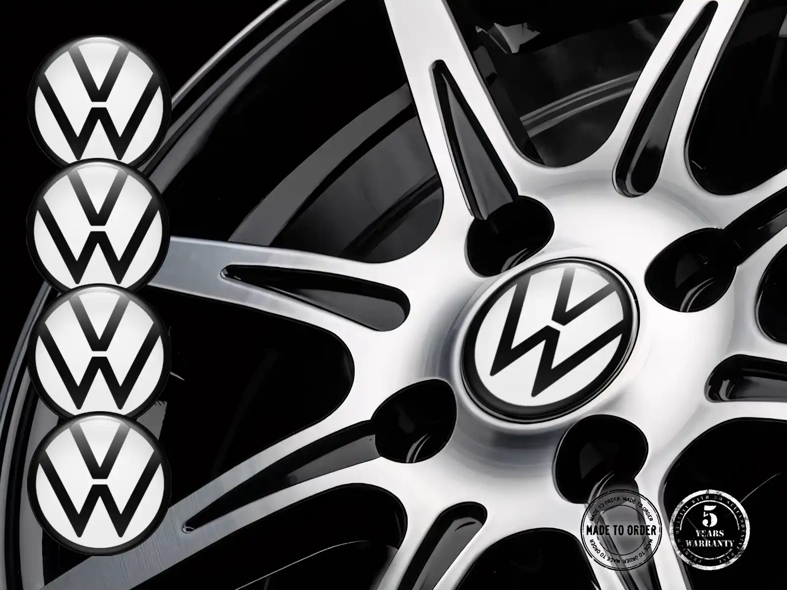 VW Pegatinas de Cúpula Edición Emblemas Resina Personalizados